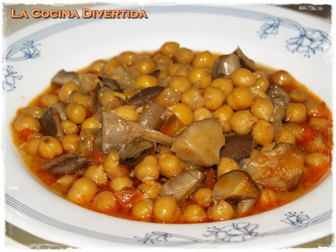 garbanzos con setas