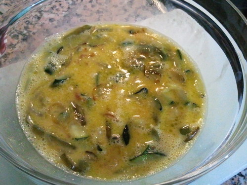 Tortilla de pimiento y calabacín