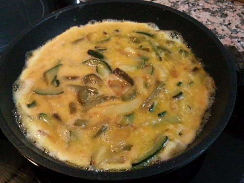 Tortilla de pimiento y calabacín