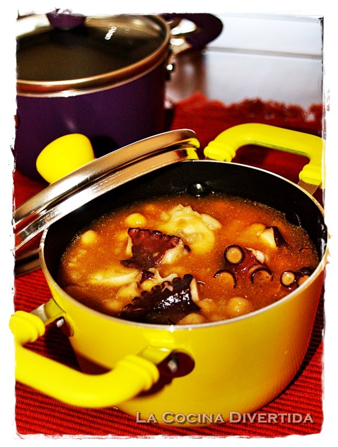Garbanzos con pulpo