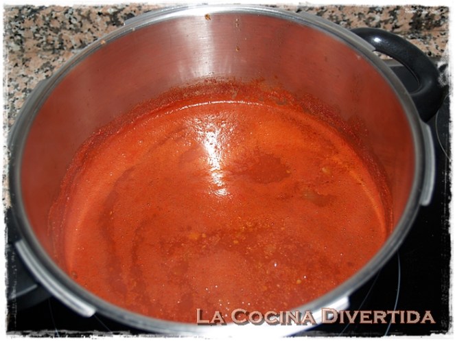 Salsa de tomate frito casera