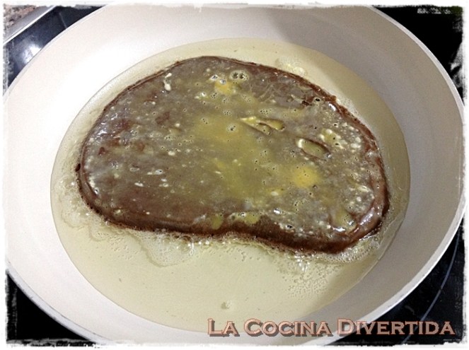 Hígado rebozado con patatas #diadeltrampantojo chocolate con manzana frita