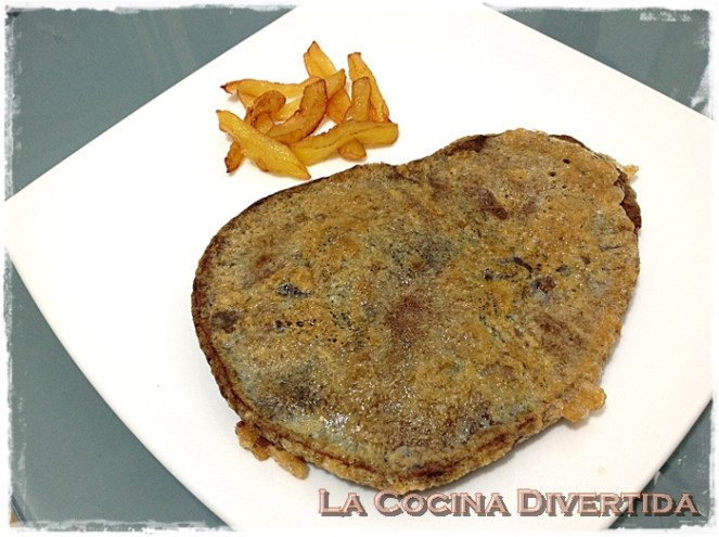 Hígado rebozado con patatas #diadeltrampantojo chocolate con manzana frita