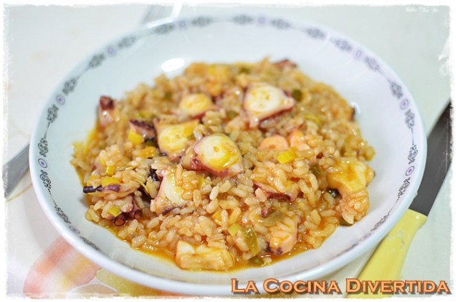 arroz con pulpo