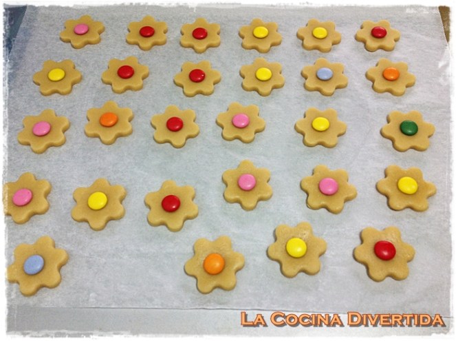 Galletas de mantequila con lacasitos