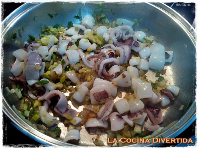 arroz negro con gambones