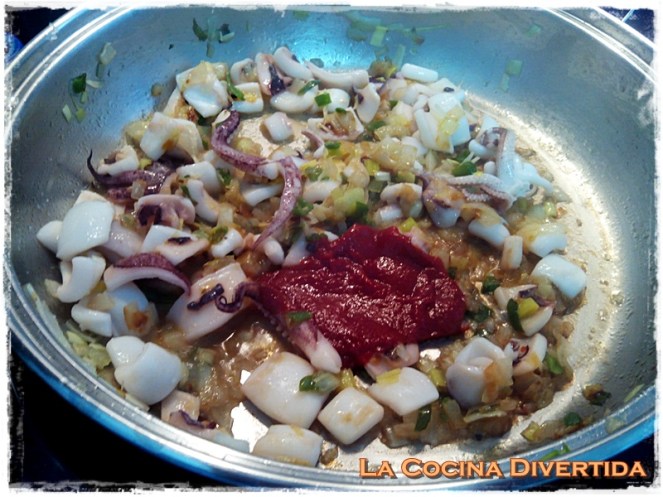 arroz negro con gambones