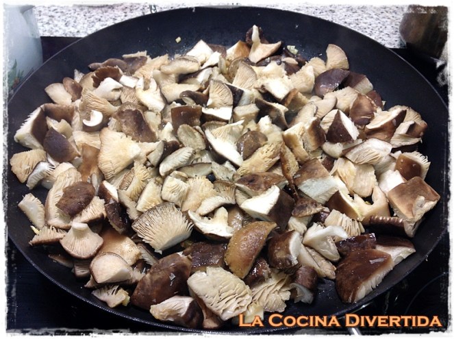 risotto con setas de cardo