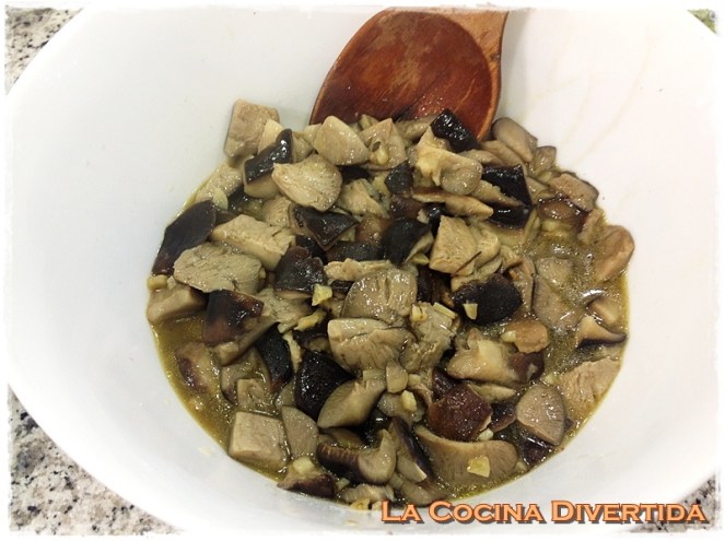 risotto con setas de cardo