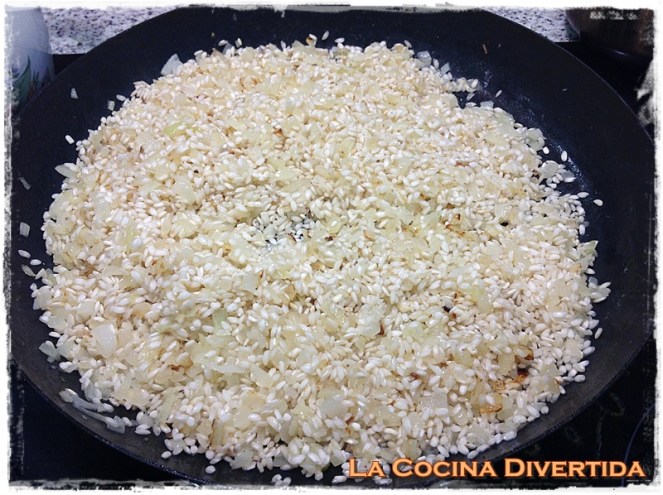 risotto con setas de cardo