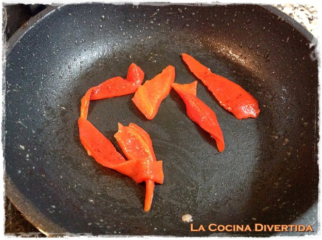 sandwich lacon patatas pimientos