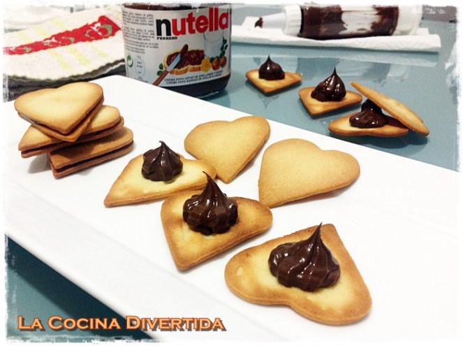 galletas rellenas nutella san valentin