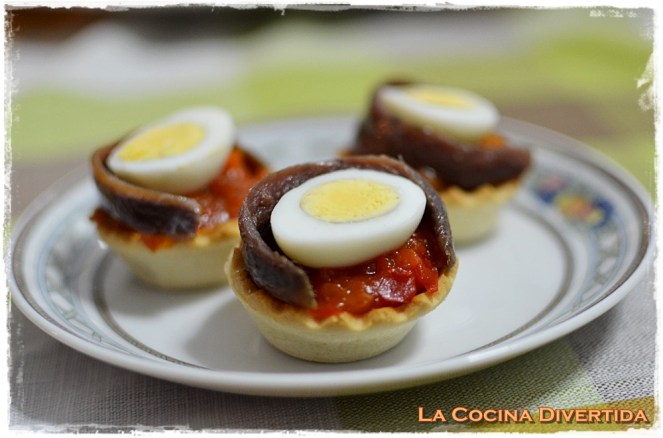 cazuelitas pisto huevo anchoa