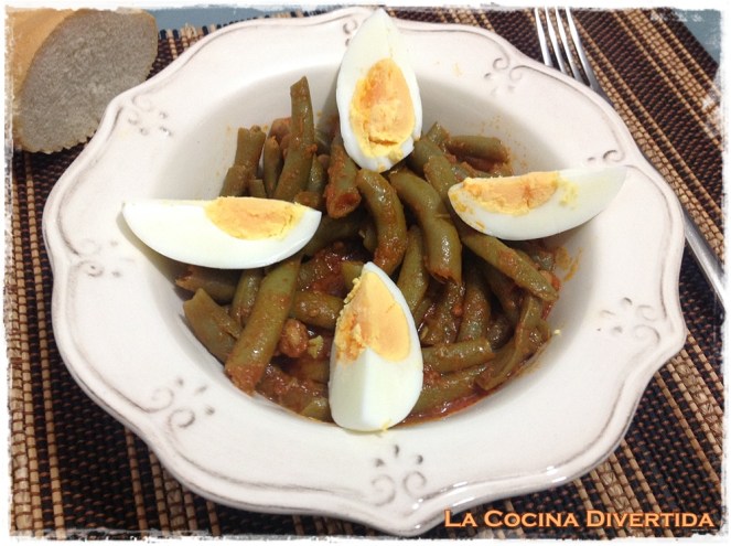 judias verdes con tomate frito casero