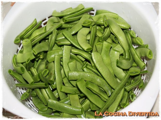 judias verdes con tomate frito casero