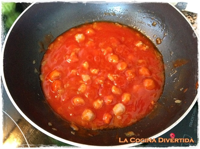 macarrones con salchichas al gratin paso a paso