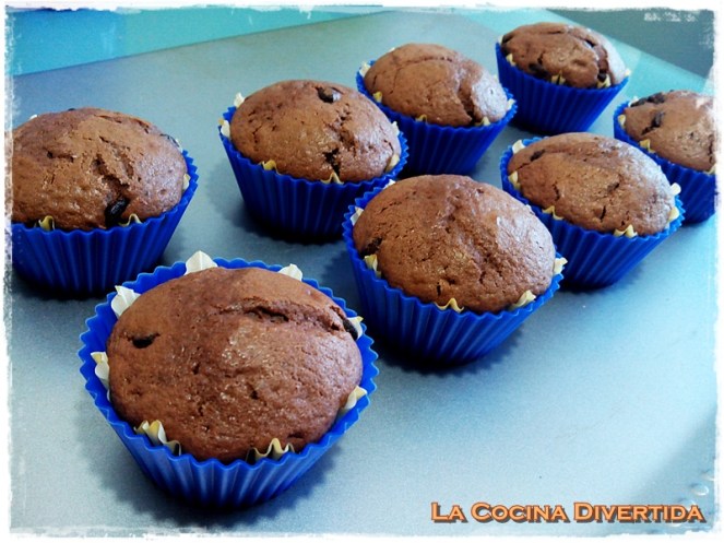 muffins de chocolate y naranja