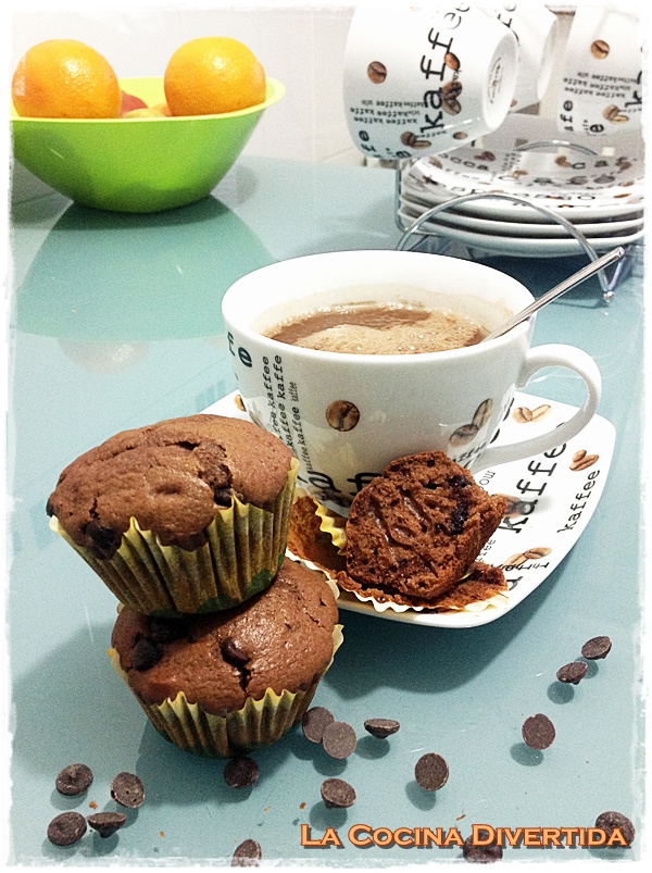 muffins de chocolate y naranja