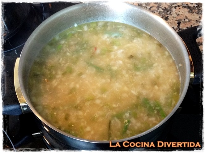 arroz con salmon y trigueros