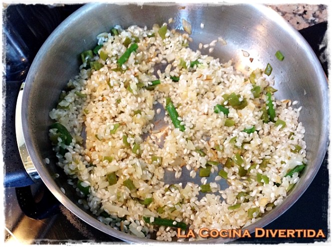 arroz con salmon y trigueros