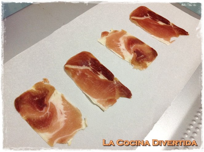 revuelto de ajetes tiernos con crujiente de jamón