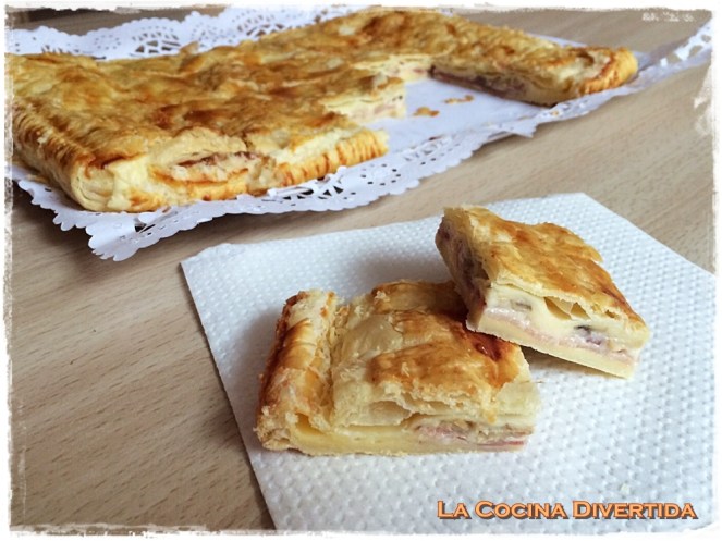 empanada de bacon, queso y crema de champiñones