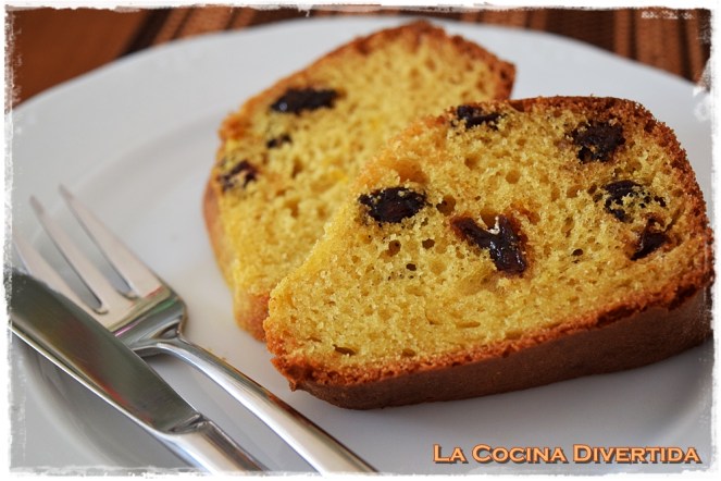 bizcocho naranja pasas