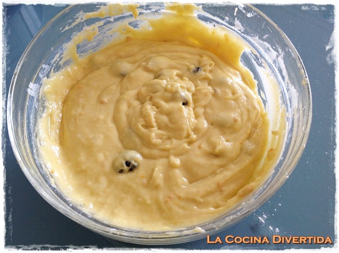 bizcocho naranja pasas