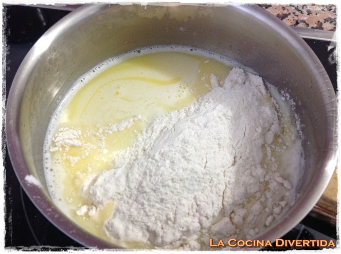 profiteroles rellenos de crema pastelera