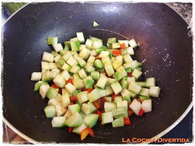 fideos soba con setas y calabacín