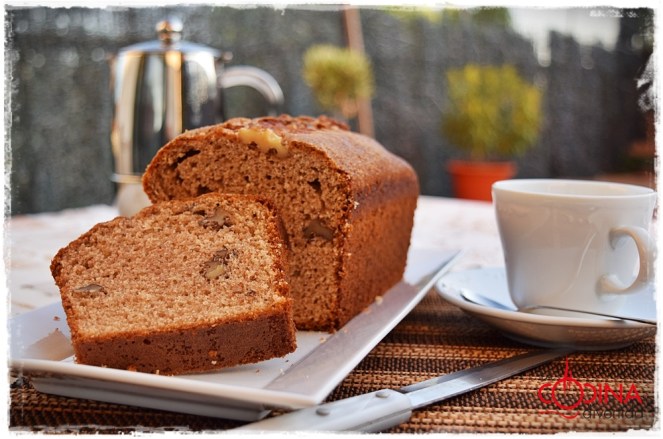 bizcocho de espelta y nueces