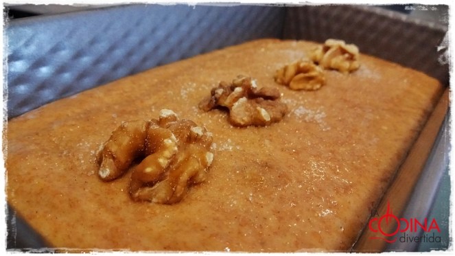 bizcocho de espelta y nueces