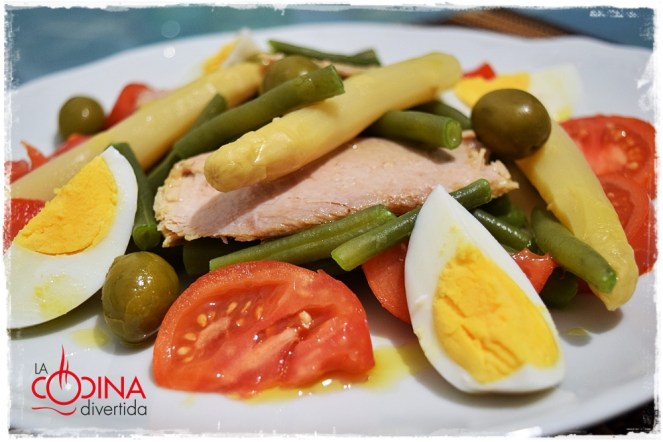 ensalada de judías verdes y ventresca de bonito