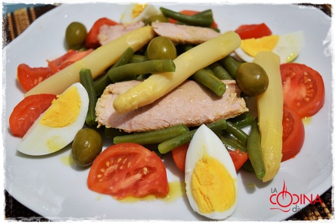 ensalada de judías verdes y ventresca de bonito