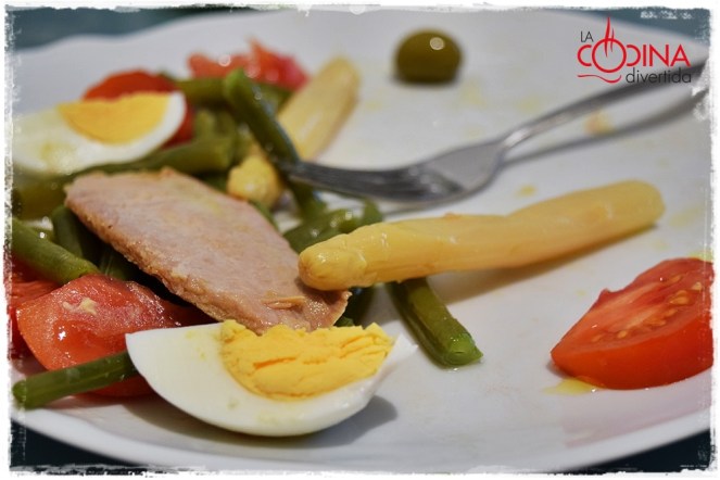 ensalada de judías verdes y ventresca de bonito