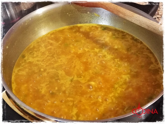 arroz al curry con bacalao