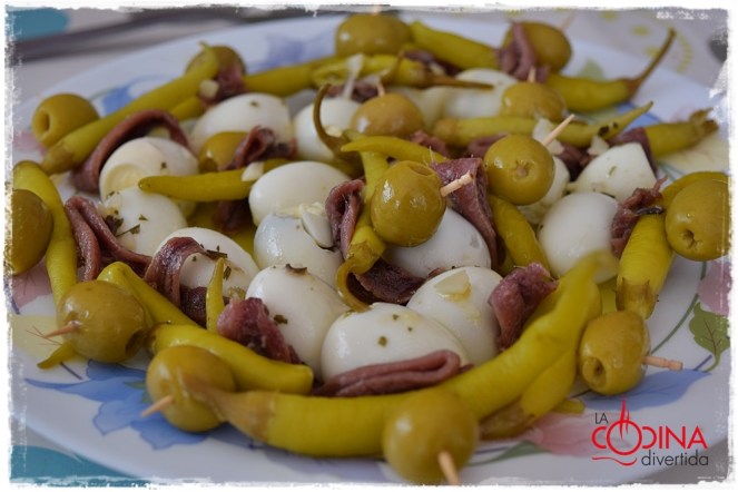 gildas con huevo de codorniz