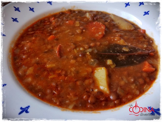 estofado de lentejas con arroz