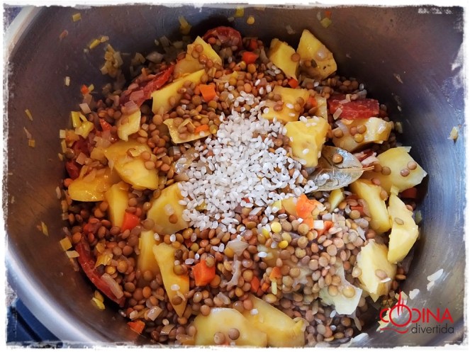 lentejas guisadas con arroz