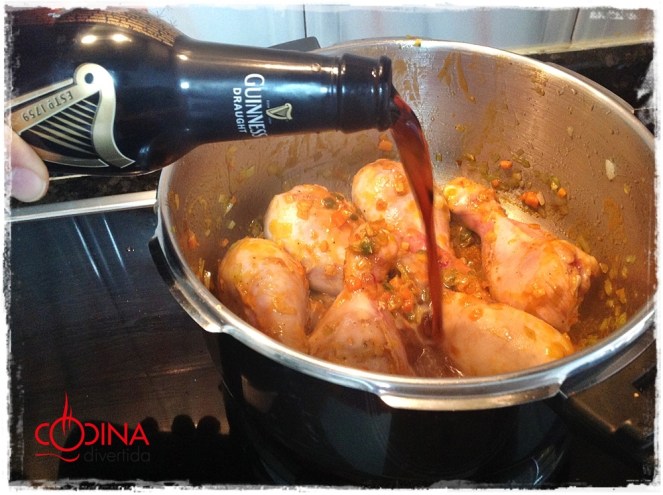 pollo a la cerveza negra Guiness St Patrick's day