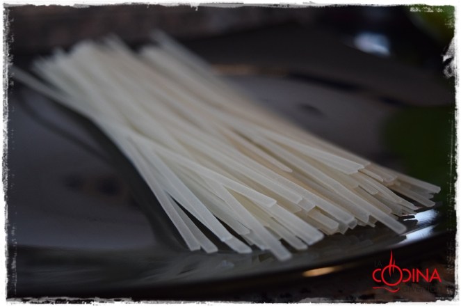 espaguetis arroz calamares tomate soja