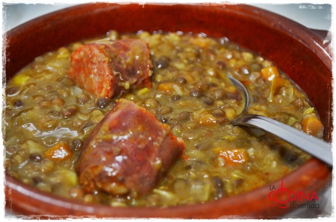 lenteja pardina con chorizo