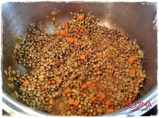 lenteja pardina con chorizo