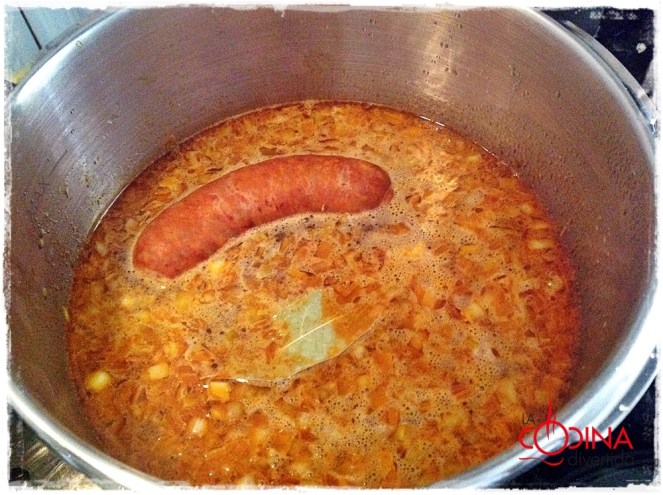 lenteja pardina con chorizo
