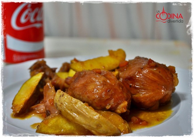pollo a la coca cola con patatas gajo