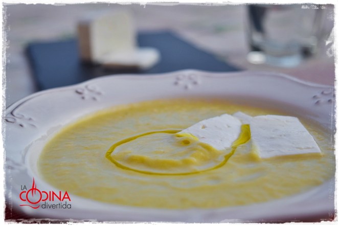 crema de calabacín con queso de Villalón