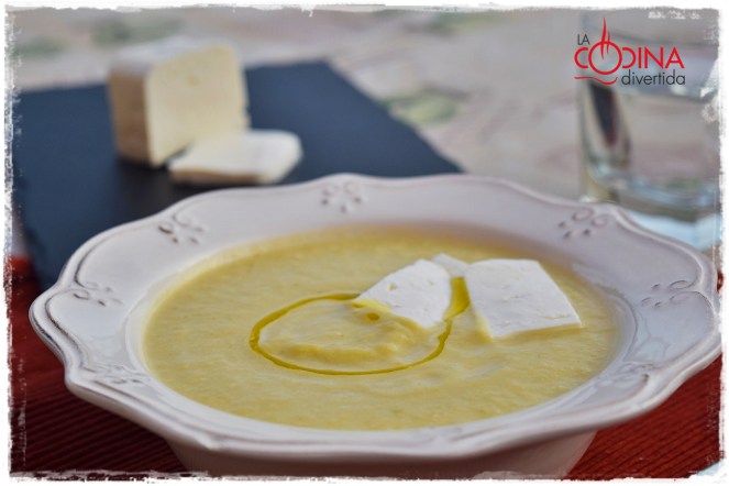 crema de calabacín con queso de Villalón