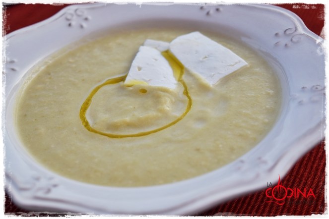 crema de calabacín con queso de Villalón