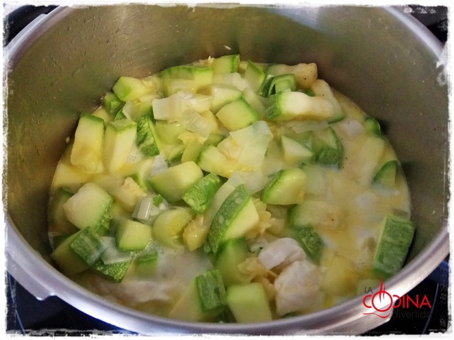 crema de calabacín con queso de Villalón