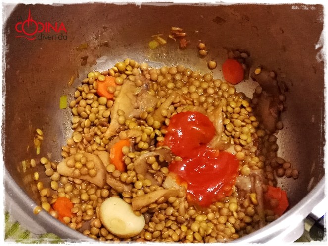 lentejas con setas